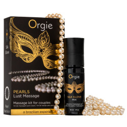  Набір для перлинного масажу Orgie – Pearls Lust Massage (30 мл), силіконовий гель, намисто