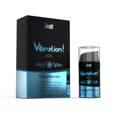  Жидкий вибратор Intt Vibration Ice (15 мл), густой гель, очень необычный, действует до 30 минут