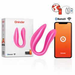  Смарт вібратор для пар DOUBLE PLEASURE, колір: рожевий Oninder (Іспанія)