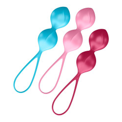  Вагинальные шарики Satisfyer V Balls (3 пары), диаметр 3,4см, вес 79-114-150гр, монолитные