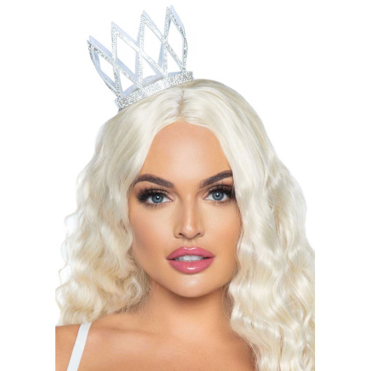 Leg Avenue Faux rhinestone die cut crown Silver - №1