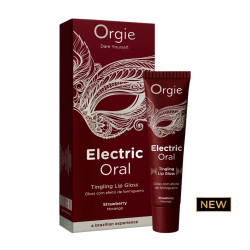  Виброблеск для губ Orgie Electric Oral Lips Gloss Strawberry 10 мл, с эффектом покалывания