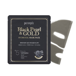  Гідрогелева маска з золотом і чорними перлами Petitfee Black Pearl & Gold Hydrogel Mask Pack - 1шт