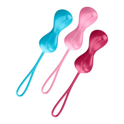  Вагинальные шарики Satisfyer Power Balls (3 пары), диаметр 3,4см, вес 60-76-92гр, с шариком внутри
