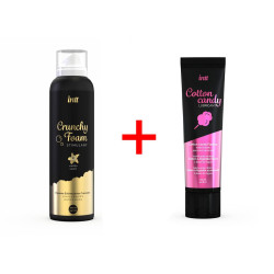  INTT Promo 2: Массажная пена Crunchy Foam Vanilla (150 мл) + смазка Cotton Candy (100 мл) бесплатно