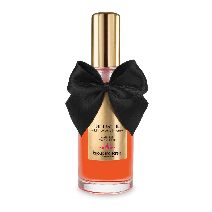 Разогревающее масло Bijoux Indiscrets Light my Fire – Wild Strawberry&Honey - №3