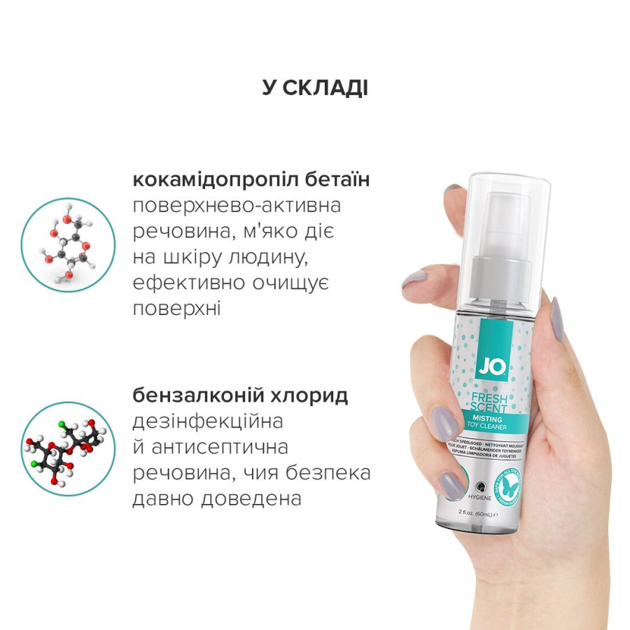 Засіб для чищення JO Fresh Scent Misting Toy Cleaner (60 мл) з ароматом свіжості - №7