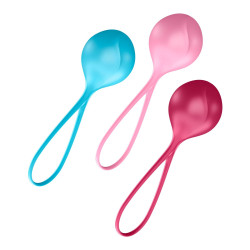  Вагинальные шарики Satisfyer Strengthening Balls (3шт), диаметр 3,8см, вес 62-82-98гр, монолитные