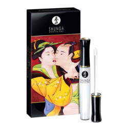  Стимулирующий блеск для губ Shunga LIPGLOSS - Sparkling Strawberry Wine (10 мл), эффект покалывания