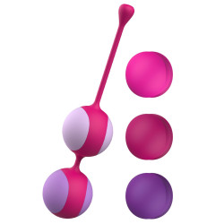  Вагінальні кульки Liebe Kewos — Cerise/Candy Violet, 5 кульок у комплекті, 15, 25, 35, 45 та 55 г