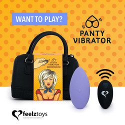  Вибратор в трусики FeelzToys Panty Vibrator Purple с пультом ДУ, 6 режимов работы, сумочка-чехол