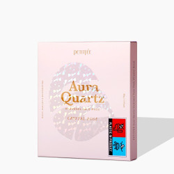  Гідрогелева маска для обличчя з екстрактом перлів та трояндою Petitfee Aura Quartz Hydrogel Face Mask Crystal Rose 30g - 5 шт