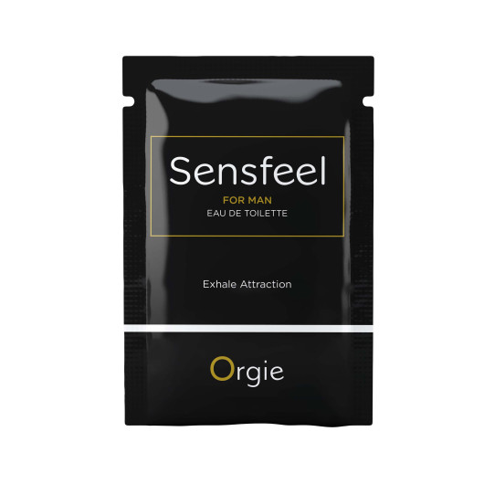 САШЕТ Мужская туалетная вода SENSFEEL + афродизиак, 1 мл эффективная феромон-технология Orgie (Бразилия-Португалия) - №1