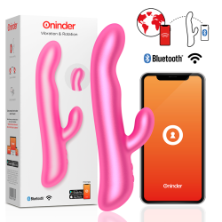  Смарт вібратор-кролик з рухливою голівкою VIBRATION & ROTATION колір: рожевий, Oninder (Іспанія)