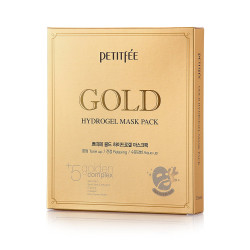  Гідрогелева маска для обличчя з золотим комплексом +5 Petitfee Gold Hydrogel Mask Pack +5 golden complex - 5шт