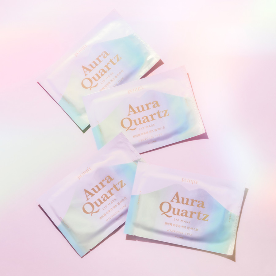 Зволожувальна гідрогелева маска для губ з екстрактом перлів Petitfee Aura Quartz Lip Mask Hydrogel Type 6.4g - №8