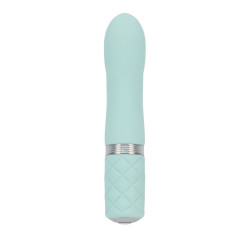  Роскошный вибратор PILLOW TALK - Flirty Teal с кристаллом Сваровски, гибкая головка