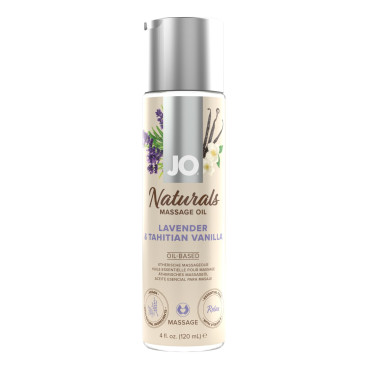  Массажное масло System JO – Naturals Massage Oil – Lavender & Vanilla с эфирными маслам (120 мл)