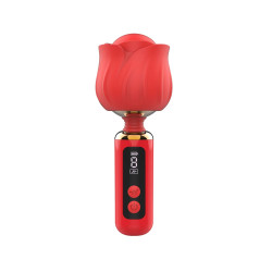  Вібромасажер Loviss Rose Mini Massage Wand Vibrator, головка у вигляді троянди, 9 режимів