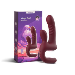  Смарт-пульсатор Magic Motion Magic Duet Bordeaux, 10 режимів пульсацій, 10 режимів вибрації