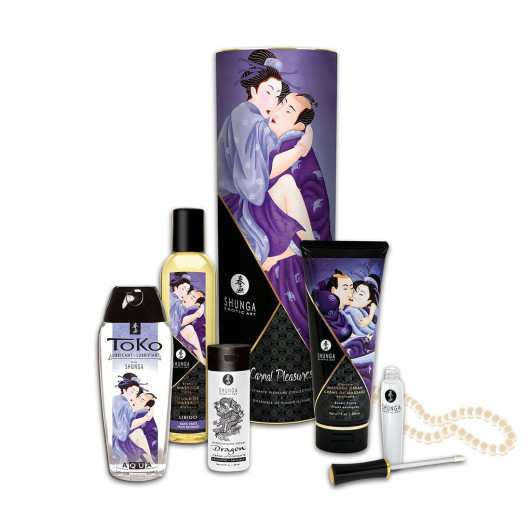 Подарочный набор Shunga CARNAL PLEASURES: 6 элементов страстной ночи - №1