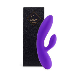  Гибкий вибратор кролик с двумя моторами FeelzToys Lea Rabbit Vibrator Medium Purple