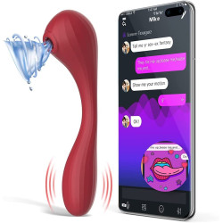  Вакуумный вагинально-клиторальный стимулятор Magic Motion Bobi Red, управление со смартфона
