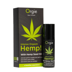  Возбуждающий гель для пар Orgie Hemp! Intense Orgasm, 15 мл, тепло-холод, эффект сильной вибрации
