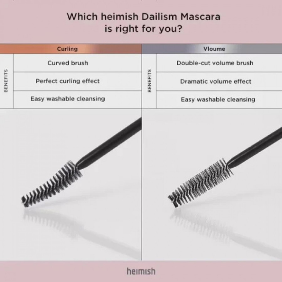 Туш для об'єму вій HEIMISH Dailism Smudge Stop Mascara Volume 9g - №3