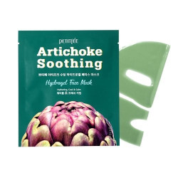  Гідрогелева заспокійлива маска для обличчя з екстрактом артишоку Petitfee Artichoke Soothing Face Mask 32g - 1 шт