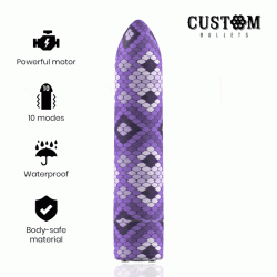  Потужна віброкуля Snake Purple Custom Bullets (Іспанія)