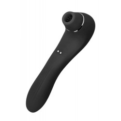  Вибратор и вакуумный клиторальный стимулятор Alive Midnight Quiver Black - секс-игрушка 2в1