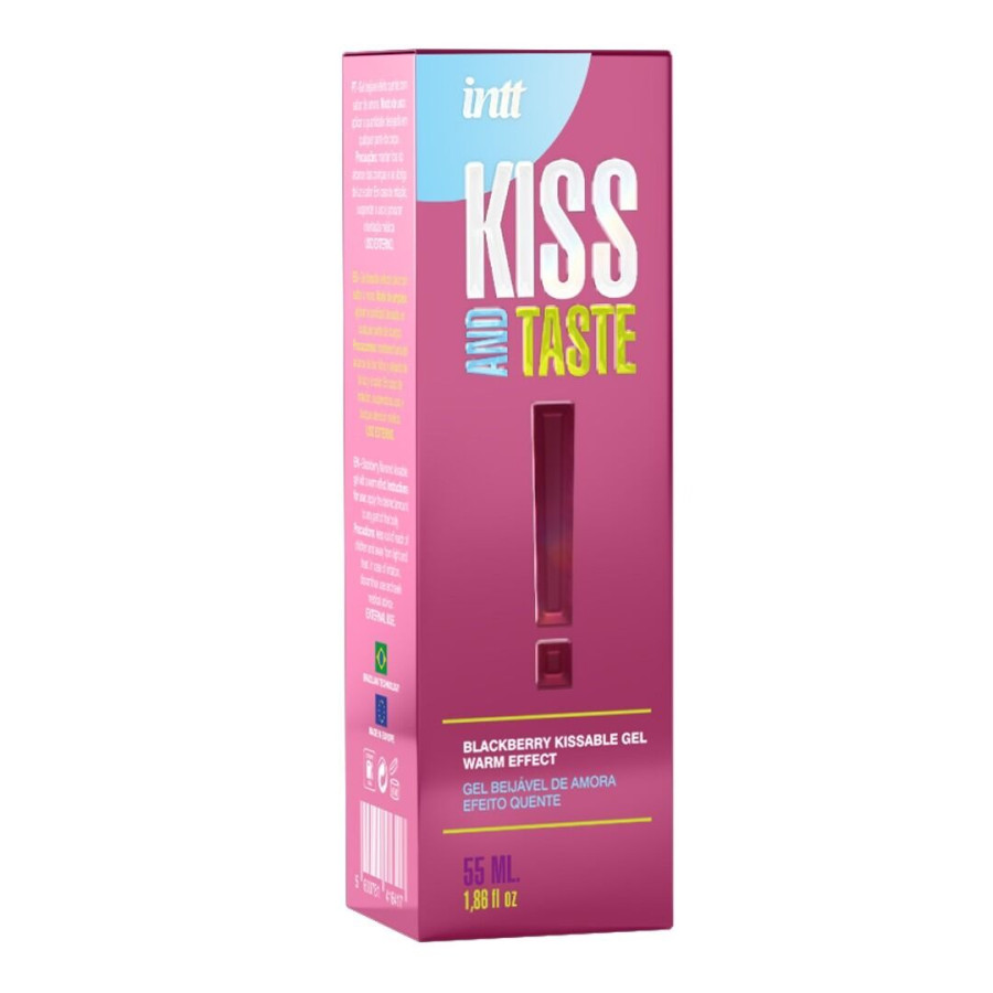 Масажний гель Intt KISS AND TASTE! (55 мл) зі смаком ожини - №5
