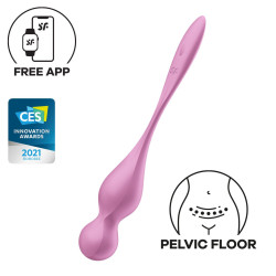 Вагінальні кульки з вібрацією Satisfyer Love Birds 1 Connect App Pink