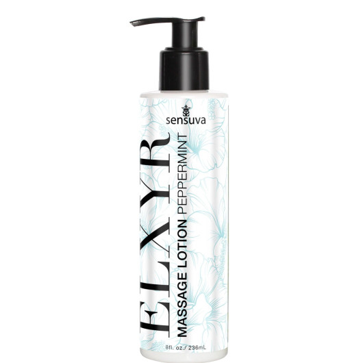 Лосьйон для масажу ніг та ступень Sensuva ELXYR Massage Lotion Peppermint (236 мл) - №1