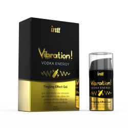  Жидкий вибратор Intt Vibration Vodka (15 мл), густой гель, очень вкусный, действует до 30 минут