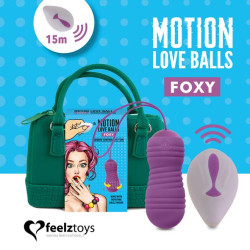  Вагинальные шарики с жемчужным массажем FeelzToys Motion Love Balls Foxy с пультом ДУ, 7 режимов