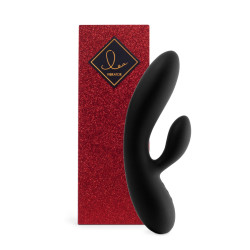  Гибкий вибратор кролик с двумя моторами FeelzToys Lea Rabbit Vibrator Black