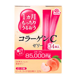  Японський питний колаген у формі желе зі смаком персика Earth Collagen C Jelly Peach 340g (на 34 дні)